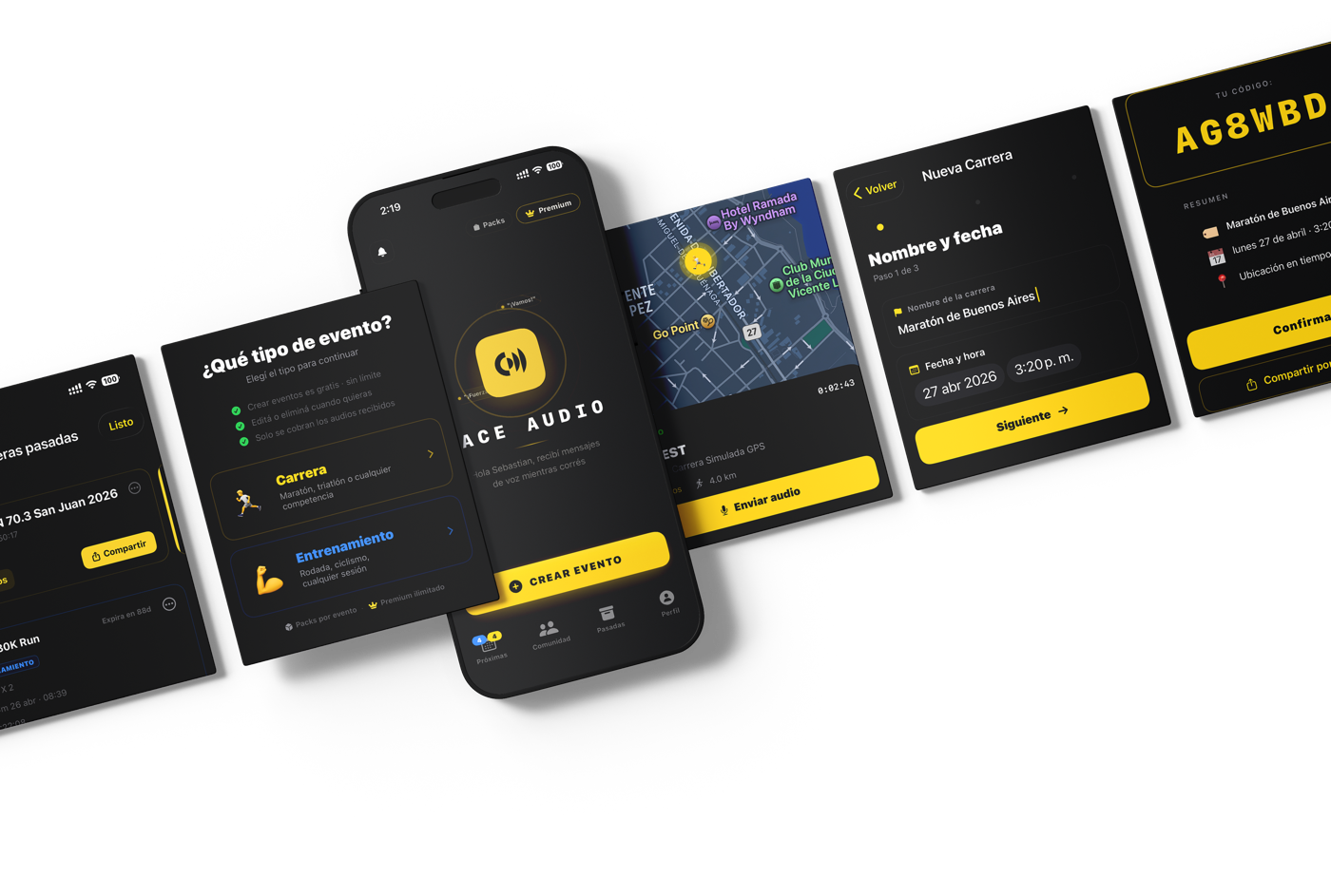 Race Audio — todas las funciones de la app